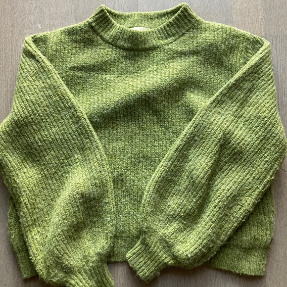 Monk and Lou jade green cropped sweater - Picture 1 of 4